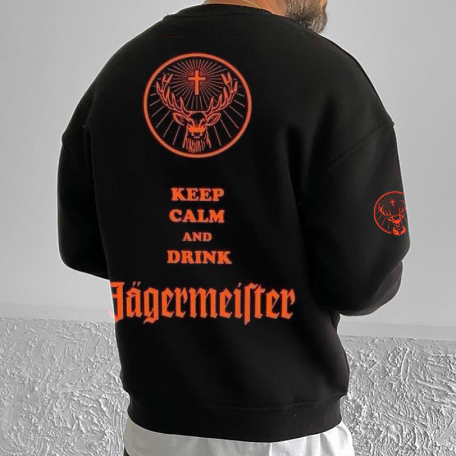 

Sweat-shirt Décontracté Unisexe à Col Rond Avec Motif De Bière Vintage