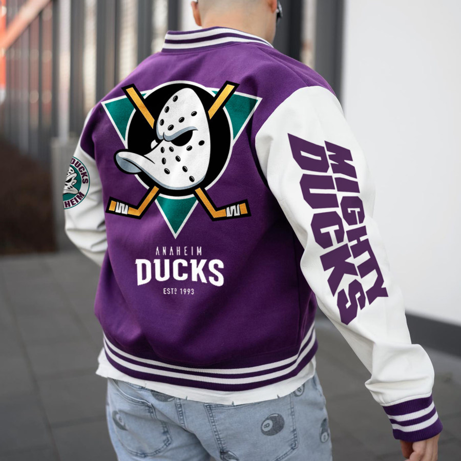

Chaqueta Informal Con Cuello Levantado Y Estampado De Hockey Del Sur De California Para Hombre