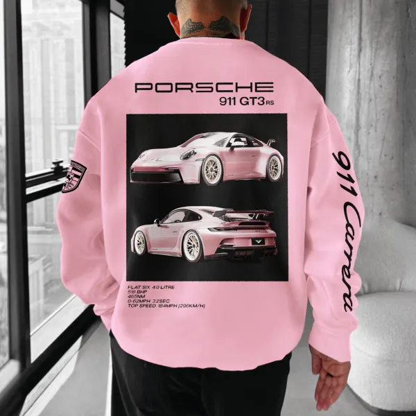 Unisex Loose Comfortable Sports Car 911 GT3RS Round Neck Pullover Sweatshirt - Ootdyouth.com 