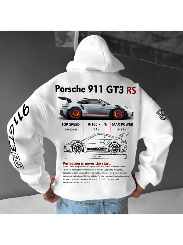 Oversize Sports Car 911 GT3RS Hoodie - Timetomy.com 