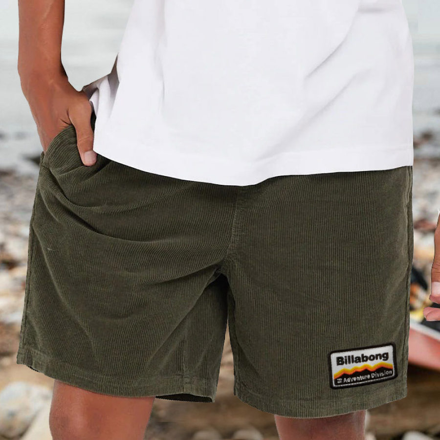 

Pantalones Cortos De Surf Para Hombre Pantalones Cortos Casuales Diarios De Playa De Pana Retro De 5 Pulgadas