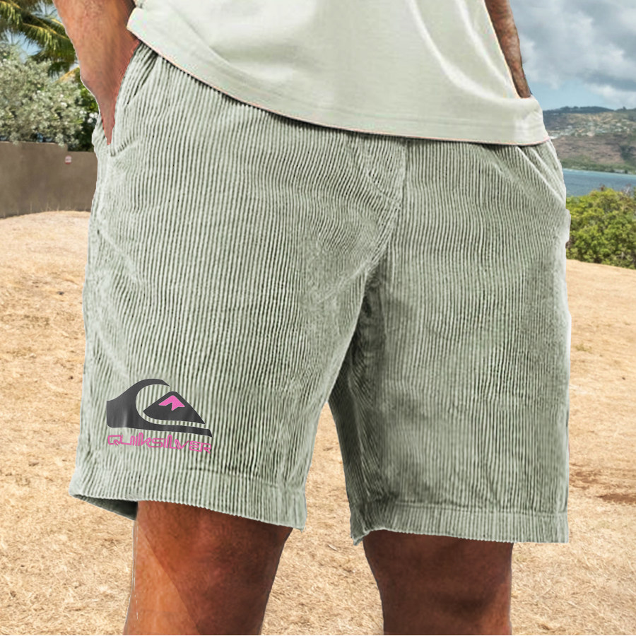 

Pantalones Cortos De Surf De Pana Informales Quik Vintage Unisex