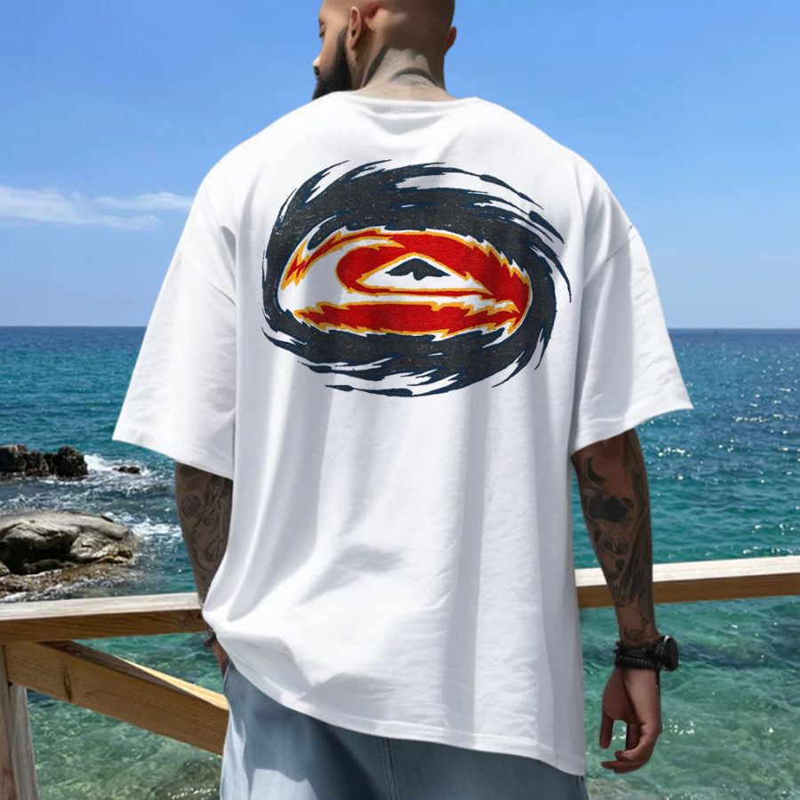 

Camiseta Extragrande De Manga Corta Holgada Quiksilver Surf Beach Para Hombre