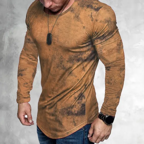 Fashion casual tie-dye long sleeve T-shirt - Leanarea.chimpone.com 