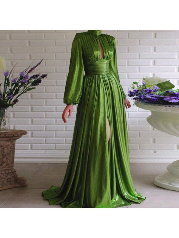 avocado green gown