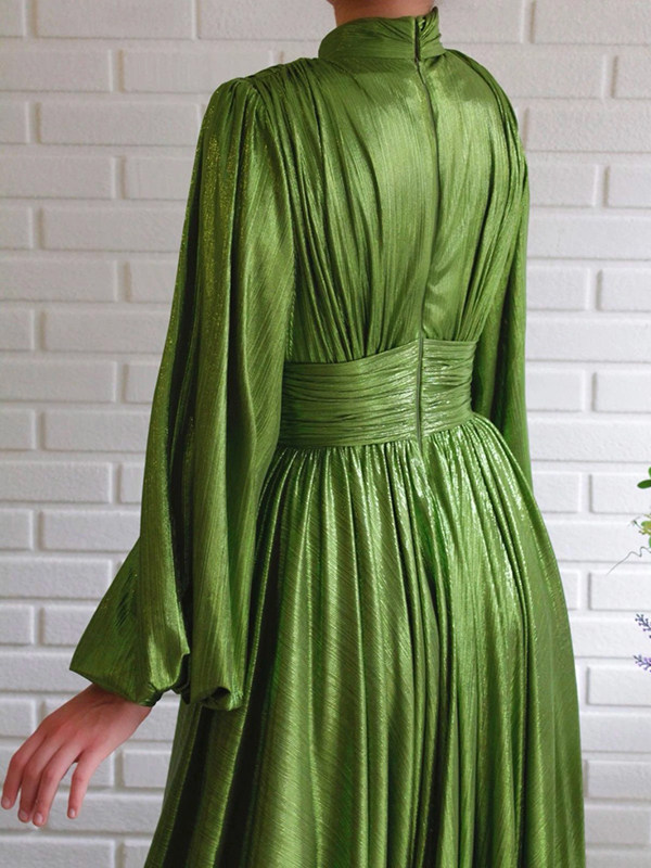 avocado green gown