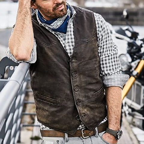 MenS Casual Single Breasted Vest