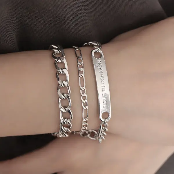 Vintage Set Letter Tag Mix and Match Bracelet - Leanarea.chimpone.com 