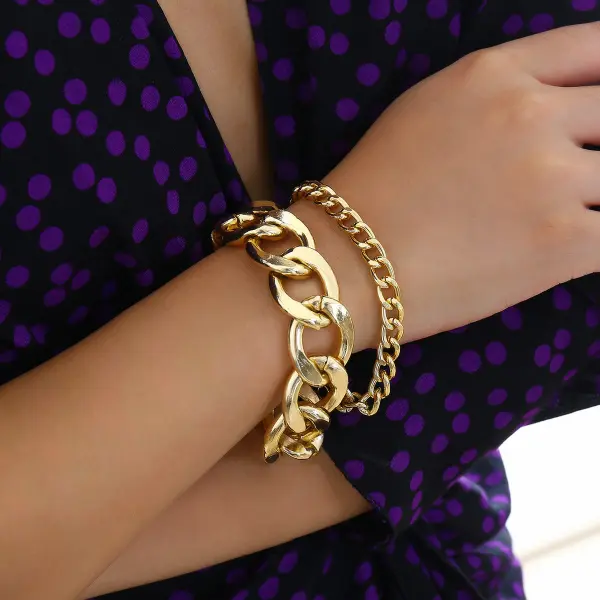 Simple geometric chain mix and match bracelet - Leanarea.chimpone.com 