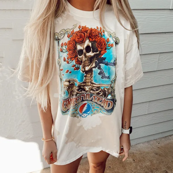Round neck short sleeve casual cotton tee - Leanarea.chimpone.com 