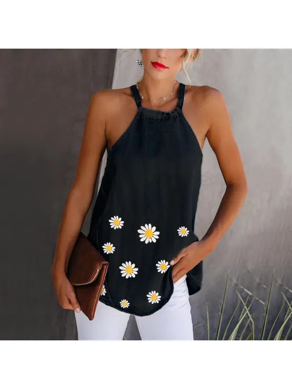 Women's Fashion Print Sleeveless Top - Luvyle.chimpone.com 