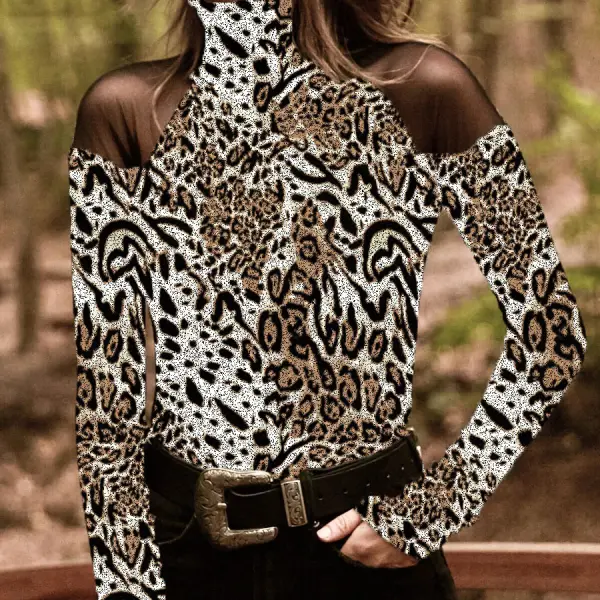 Women Sexy Tiger Stripe T-shirt - Leanarea.chimpone.com 