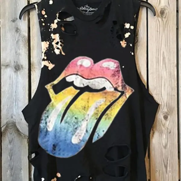 Casual V Neck Broken Hole T-Shirt - Leanarea.chimpone.com 
