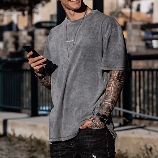 Mens fashion simple printed casual T-shirt - Honeylop.chimpone.com 
