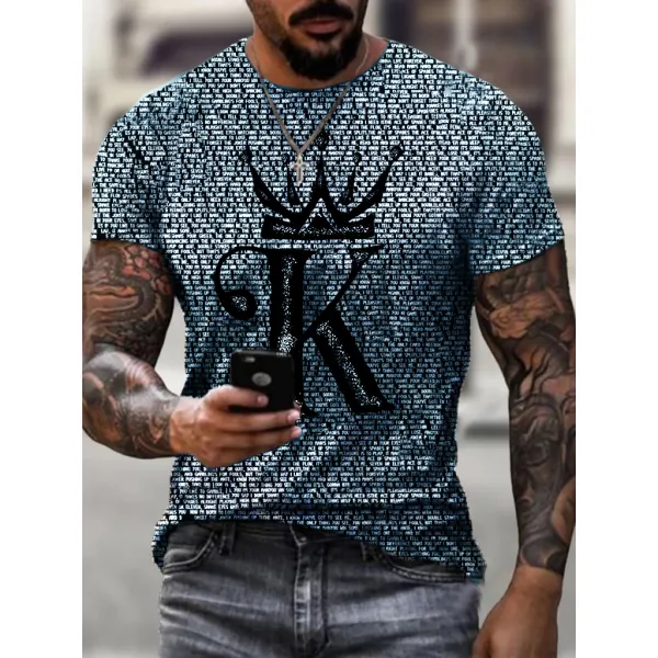 Designer King K print T-shirt - Woolmind.com 