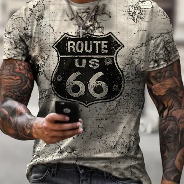 Retro Route 66 T-shirt - Nikiluwa.com 