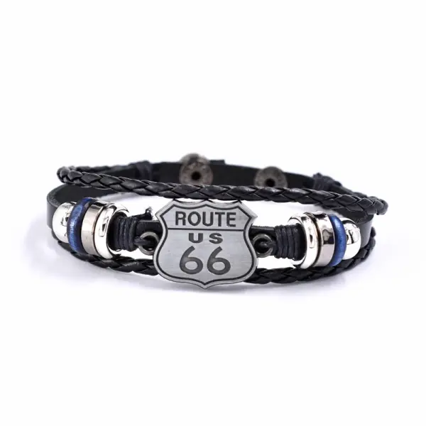 Route 66 Mother's Road Multilayer Leather Hand - Kalesafe.com 