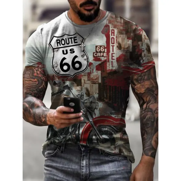 Trendy Route 66 T-shirt - Woolmind.com 