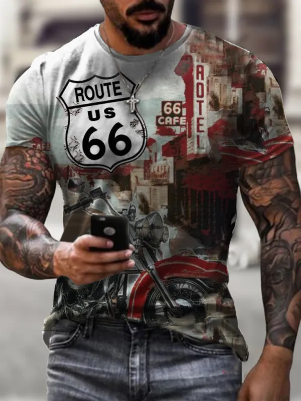 Trendy Route 66 T-shirt - Plazabery.chimpone.com 