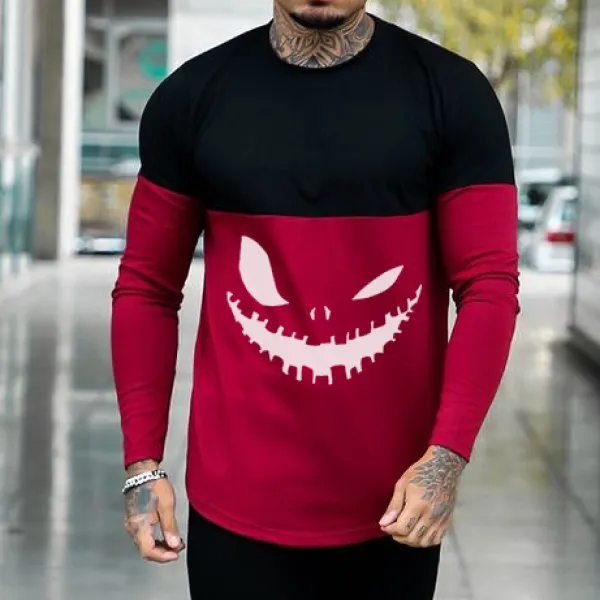 Halloween Color Matching Long-sleeved T-shirt - Sanhive.com 
