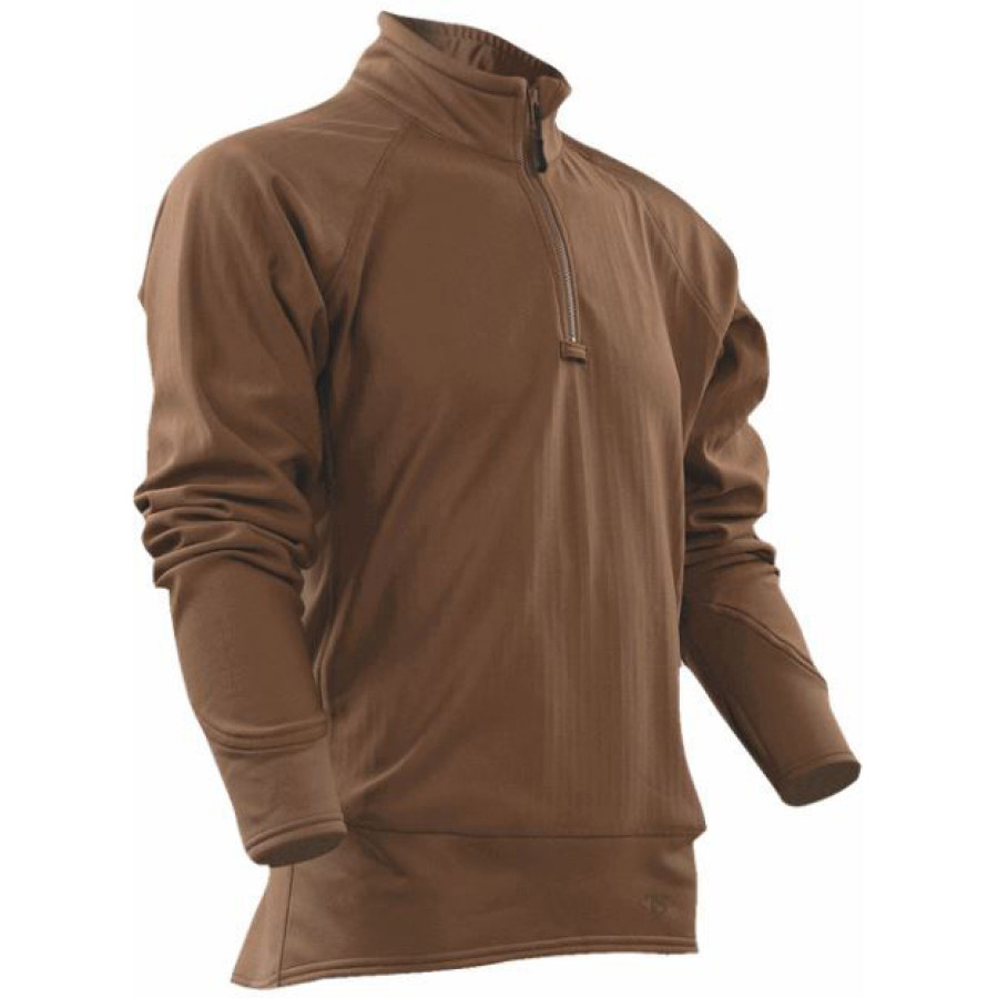 

Men's Outdoor Stand Collar Zipper Long Sleeve Top