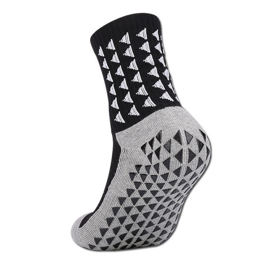 

Men's Adult Football Climbing Running Compression Sports Autumn Winter Towel Black Rubber Damping Middle Tube Socks