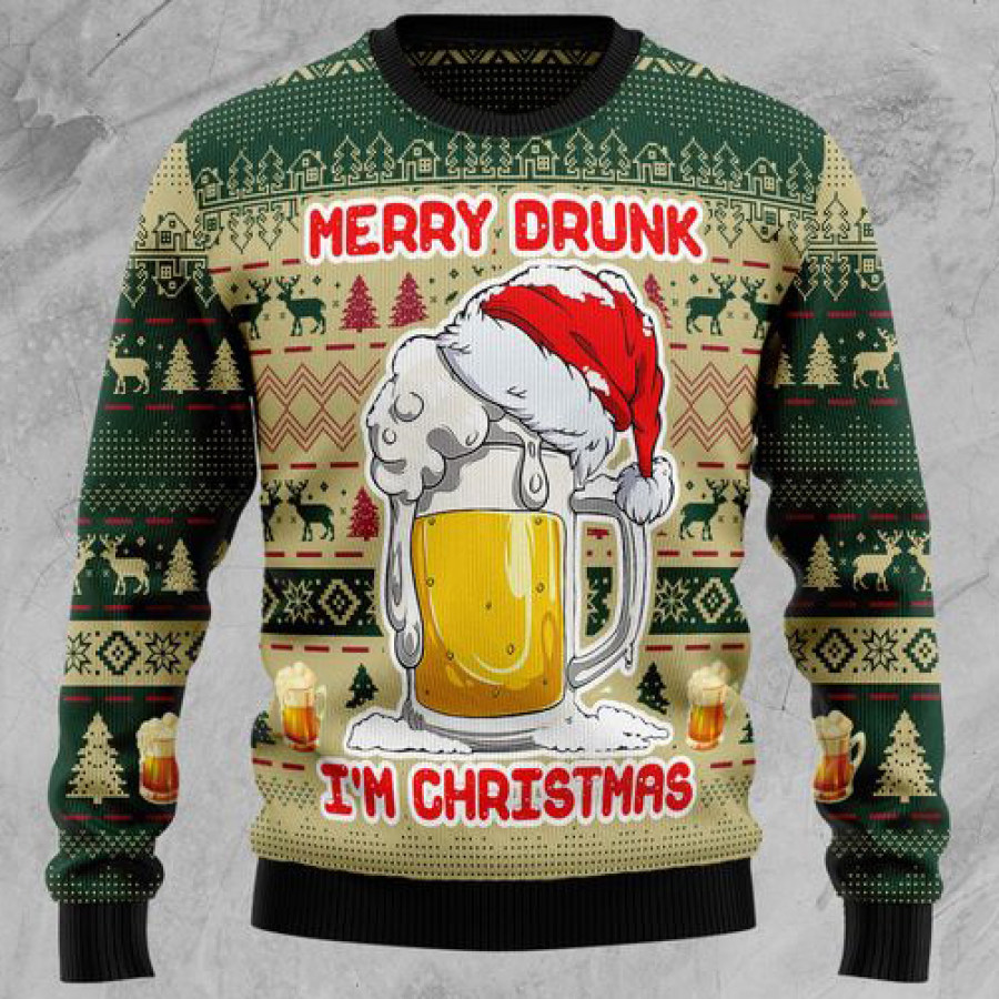 

Merry Drunk Ugly Christmas Sweatshirt