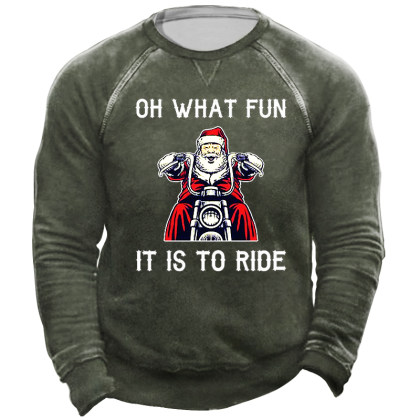 Sudadera De Hombre Outdoor Fun Santa Christmas Retro