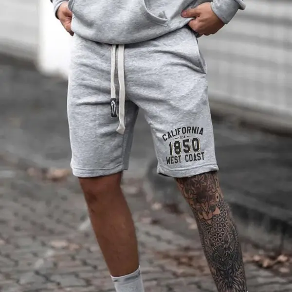 Retro Men's Short Sweatpants - Faciway.com 