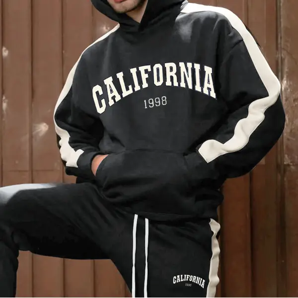 Толстовка с капюшоном California для мужчин в стиле ретро - Paleonice.com 