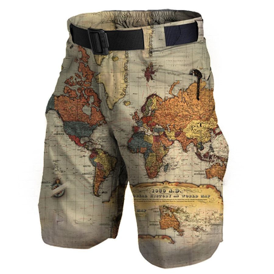 

Historic Map Of The World 1939 Men's Outdoor Tactical Cargo Shorts