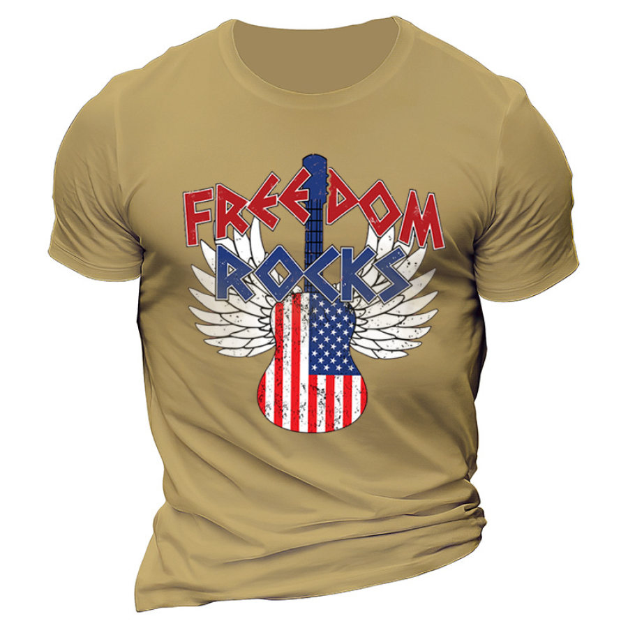 

Men's Outdoor Freedom Rocks Cotton T-Shirt