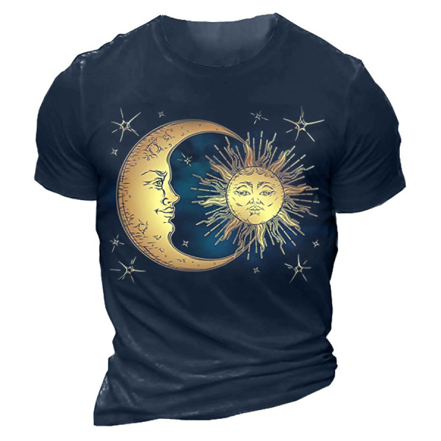 

Sun And Moon Men's Short Sleeve T-Shirt
