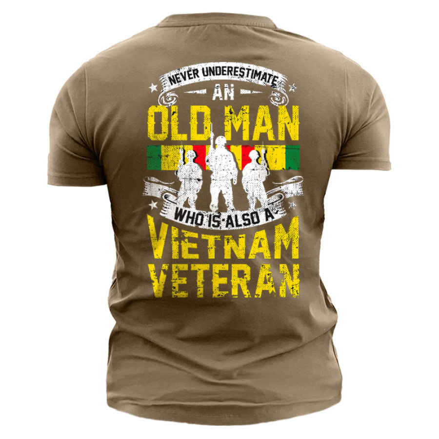 

Vietnam Veteran Men's Cotton Short Sleeve T-Shirt