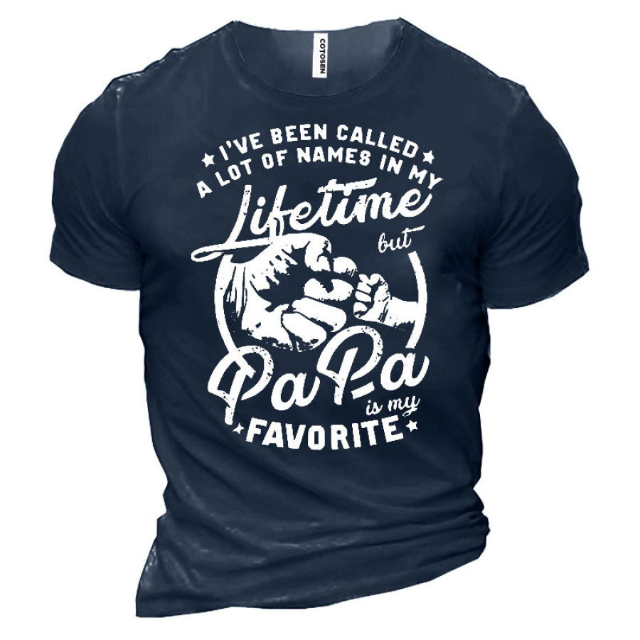 

Pa Pa Is My Favorite Men's Cotton Short Sleeve T-Shirt