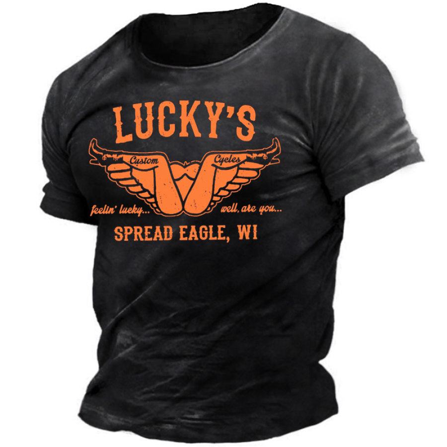 

Funny Motorcycle Men's Cotton Short Sleeve T-Shirt