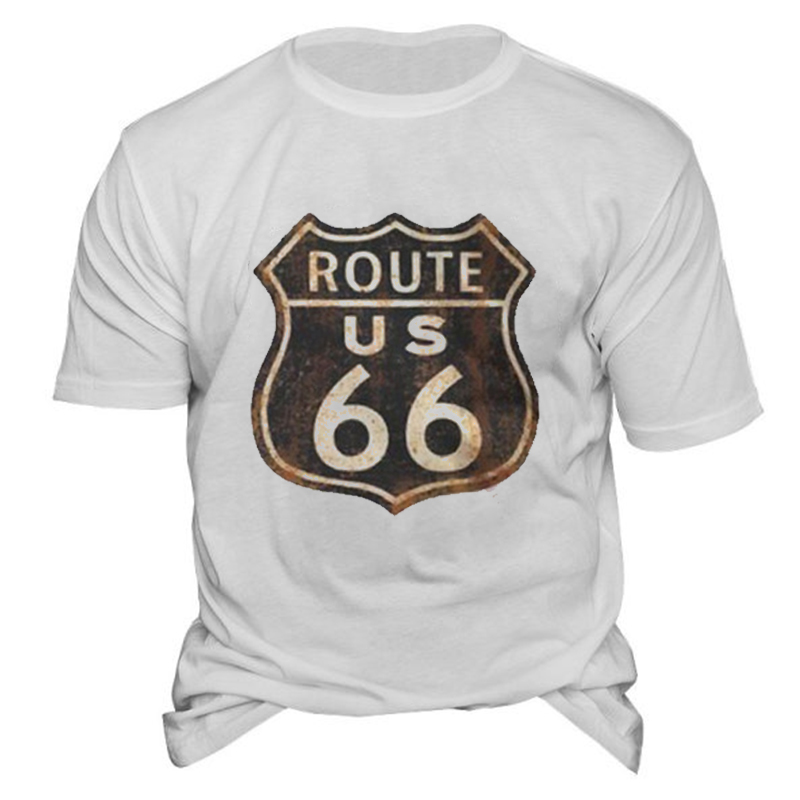 Men's Route 66 Crew Neck Chic T-shirt