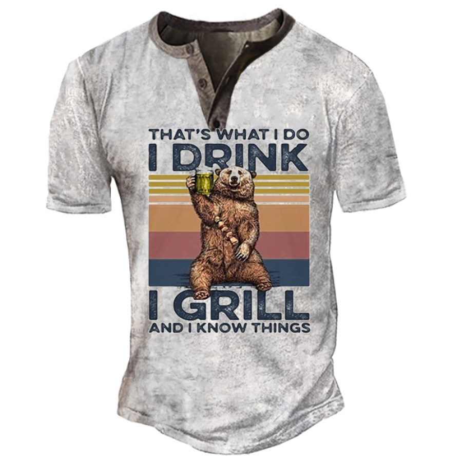

Men's That's What I Do I Drink I Grill Beer Men's T-shirt