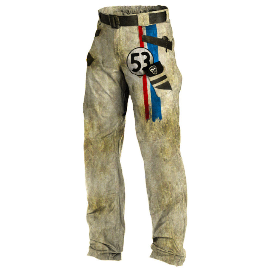 

Men's Outdoor Tactical Motorcycle Print Casual Pants
