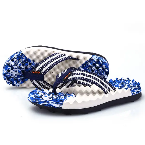 Men's Anti-Slip Massage Hawaiian Vacation Slippers - Kalesafe.com 