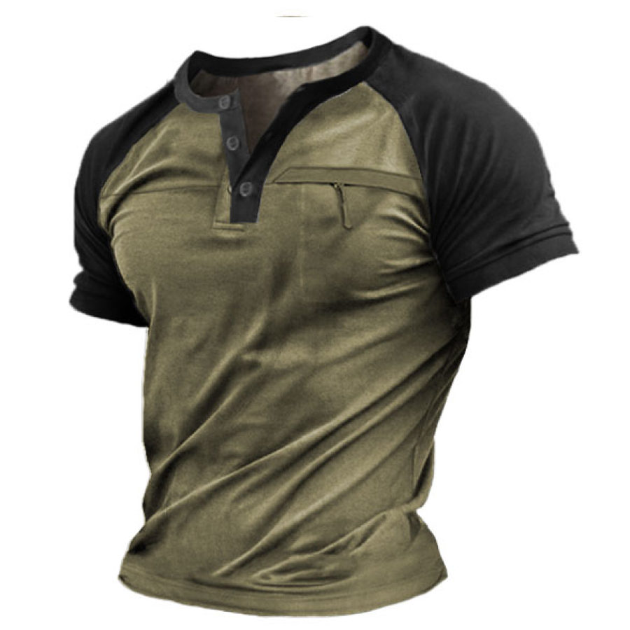 

Men's Training Henley Short Sleeve T-Shirt