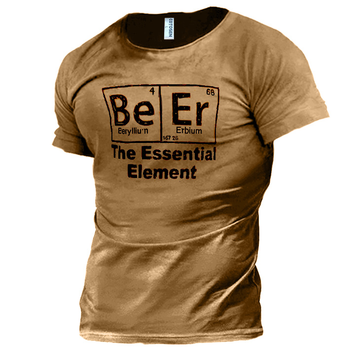Men's Chemical Beer Print Chic T-shirt