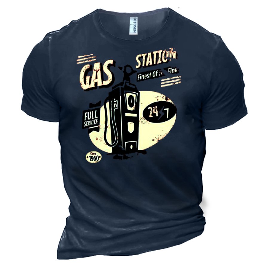 

Men's Motorcycle Gasoline Print T-Shirt