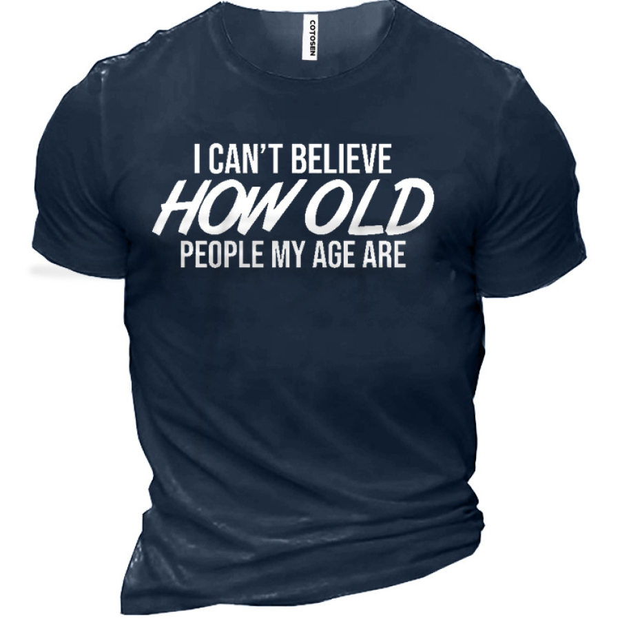

Old People Men's Cotton Short Sleeve T-Shirt