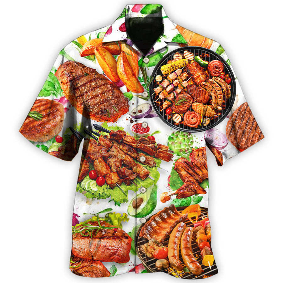 

Men's BBQ Beach Short Sleeve Shirt Shorts