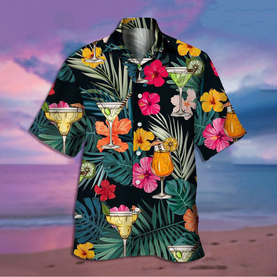 

Men's Floral Beach Short Sleeve Shirt