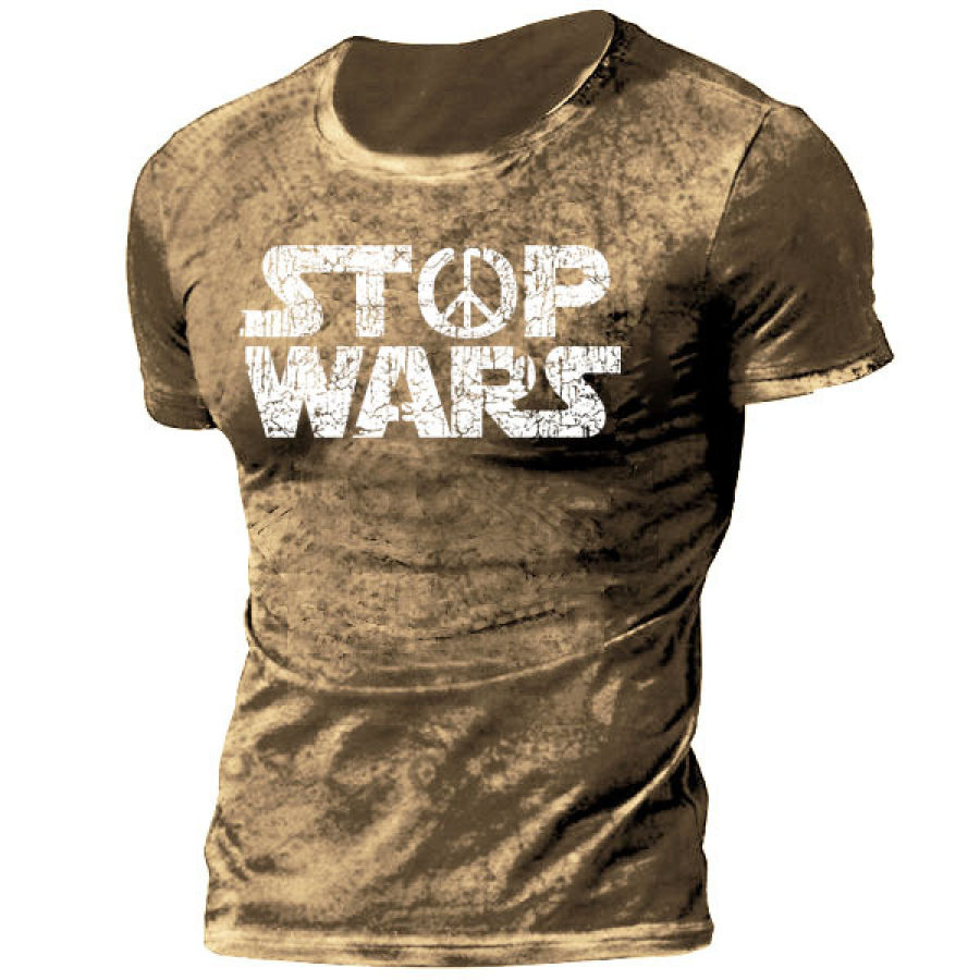 

Stop War Men's Cotton Short Sleeve T-Shirt