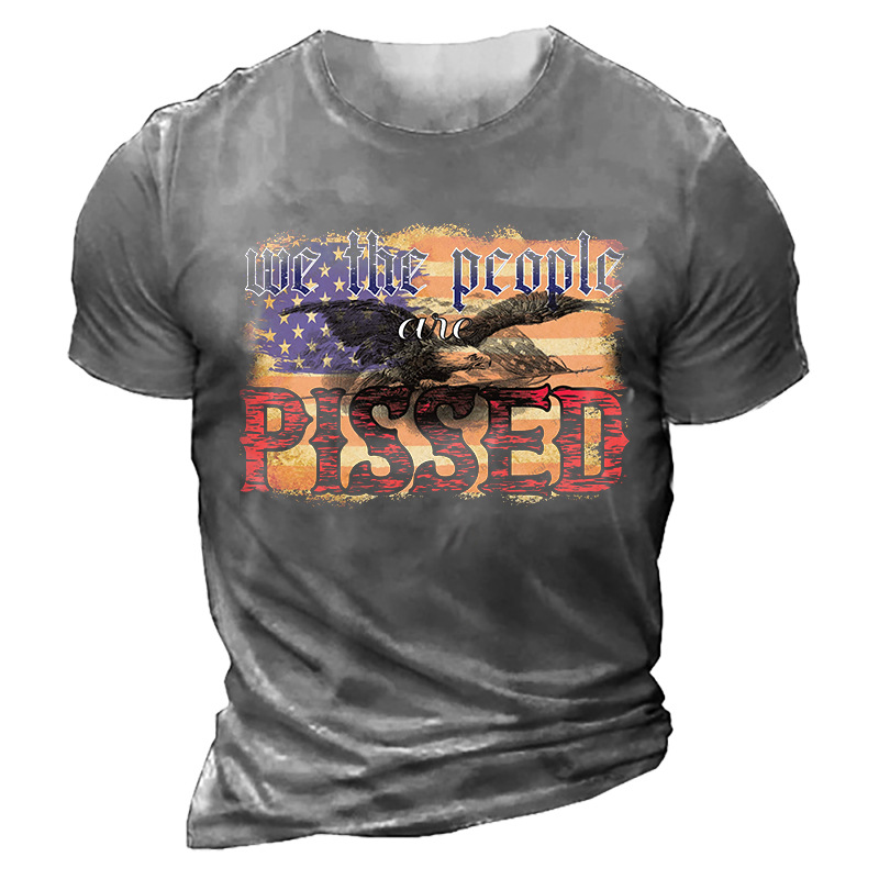 We The People Are Chic Pissed Vintage American Flag Men's T-shirt