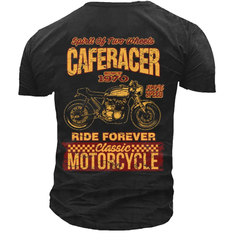 Men's Classic Caferacer Motorcycle Chic T-shirt