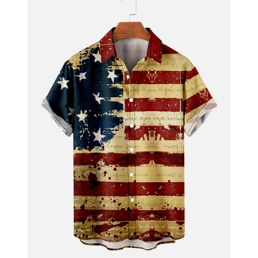 

Men's Flag Beach Short Sleeve Shirt